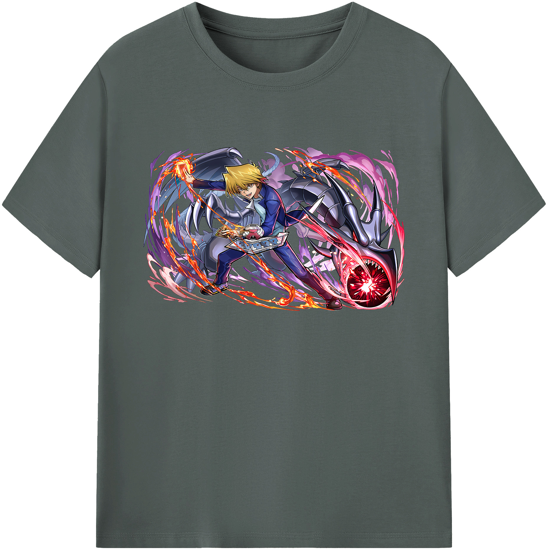 （画像用） 遊☆戯☆王 Yu-Gi-Oh! 綿100％ メンズ半袖Tシャツ｜肌触りやわらか＆通気性